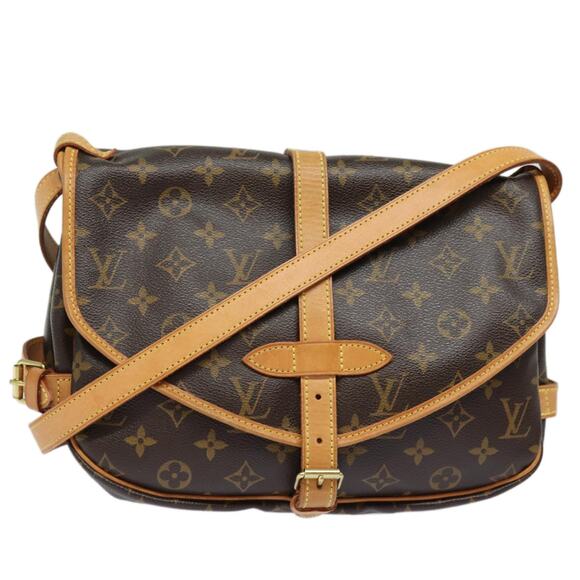 LOUIS VUITTON Monogram Saumur 30 Shoulder Bag M42256 - Picture 1 of 16
